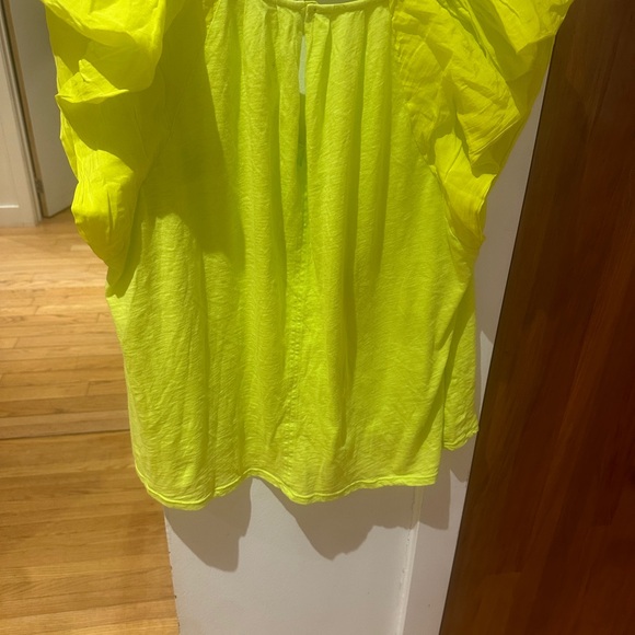 Velvet neon yellow summer top. - Picture 5 of 10